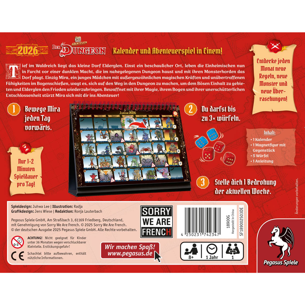 365 Abenteuer – Der Dungeon Rückseite