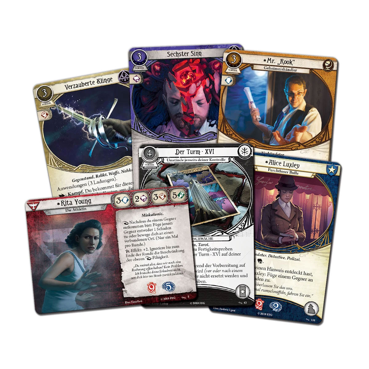 Arkham Horror: Das Kartenspiel – Der gebrochene Kreis (Ermittler-Erweiterung) Detail