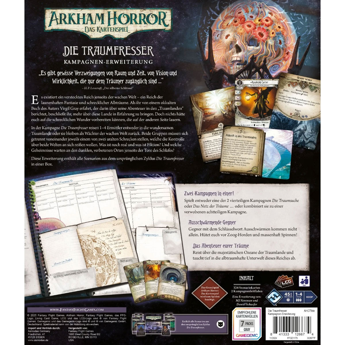 Arkham Horror: Das Kartenspiel - Die Traumfresser (Kampagnen-Erweiterung) Rückseite
