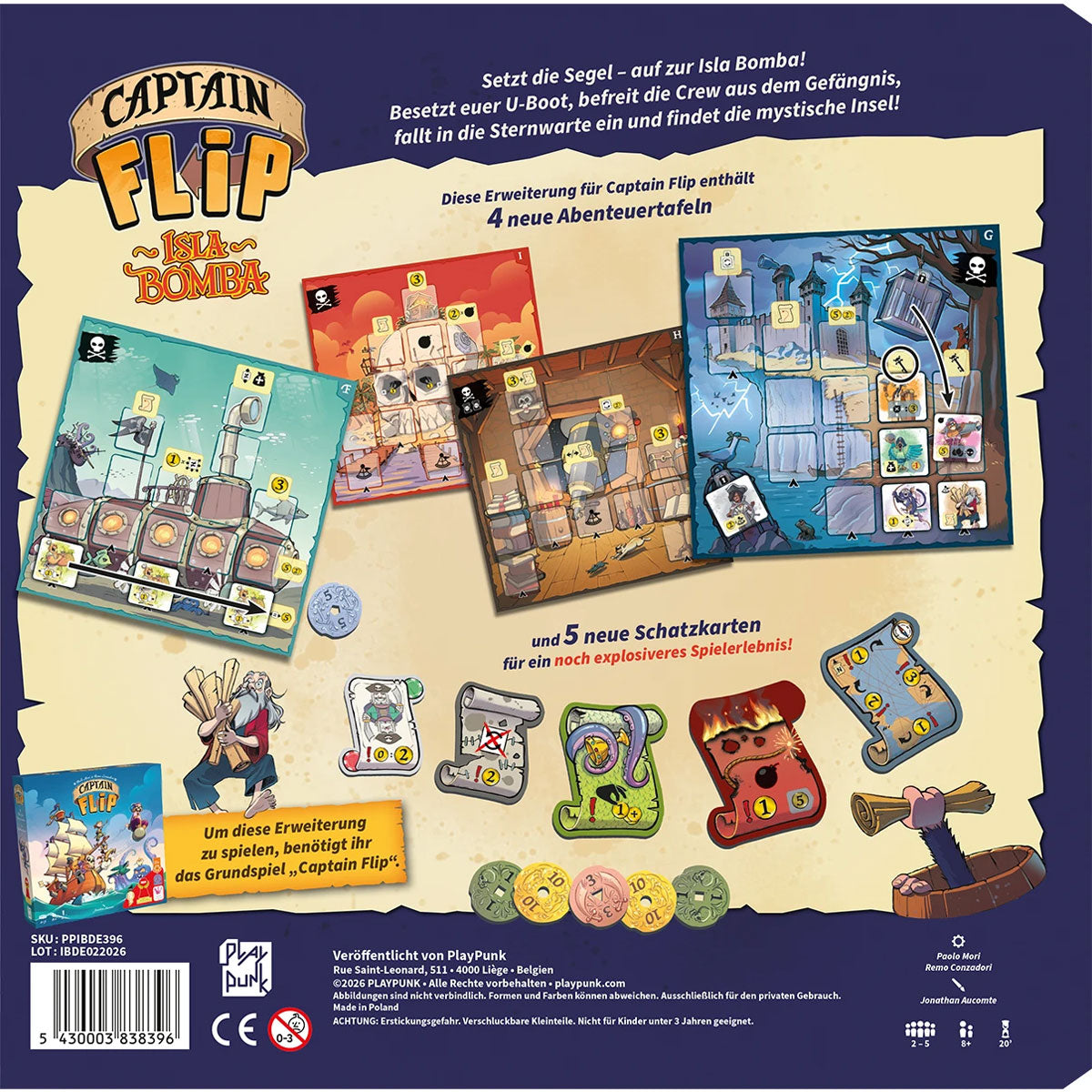 Captain Flip: Isla Bomba Rückseite