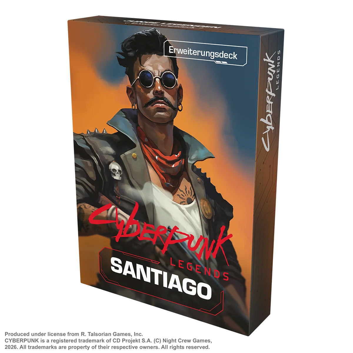 Cyberpunk Legends: Into the Night - Santiago Erweiterungsdeck Box