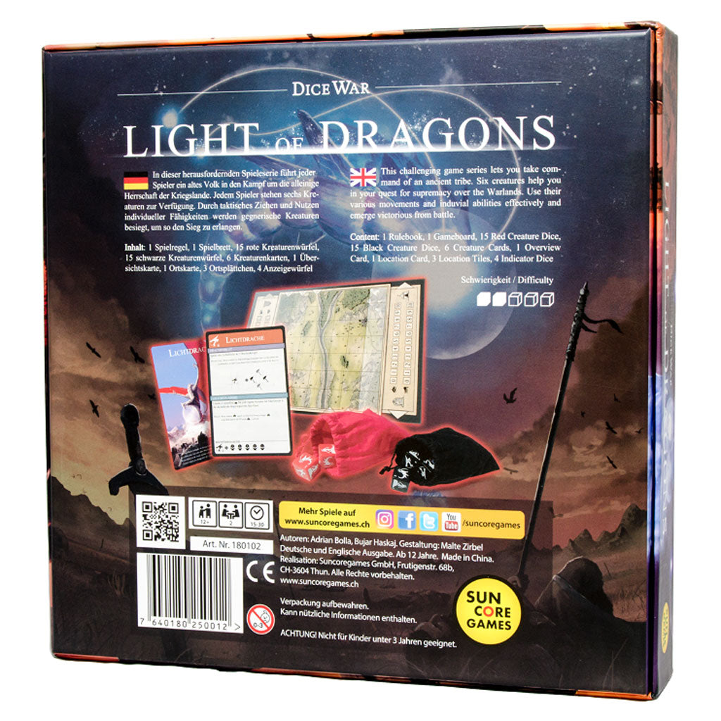 DiceWar: Light of Dragons Rückseite