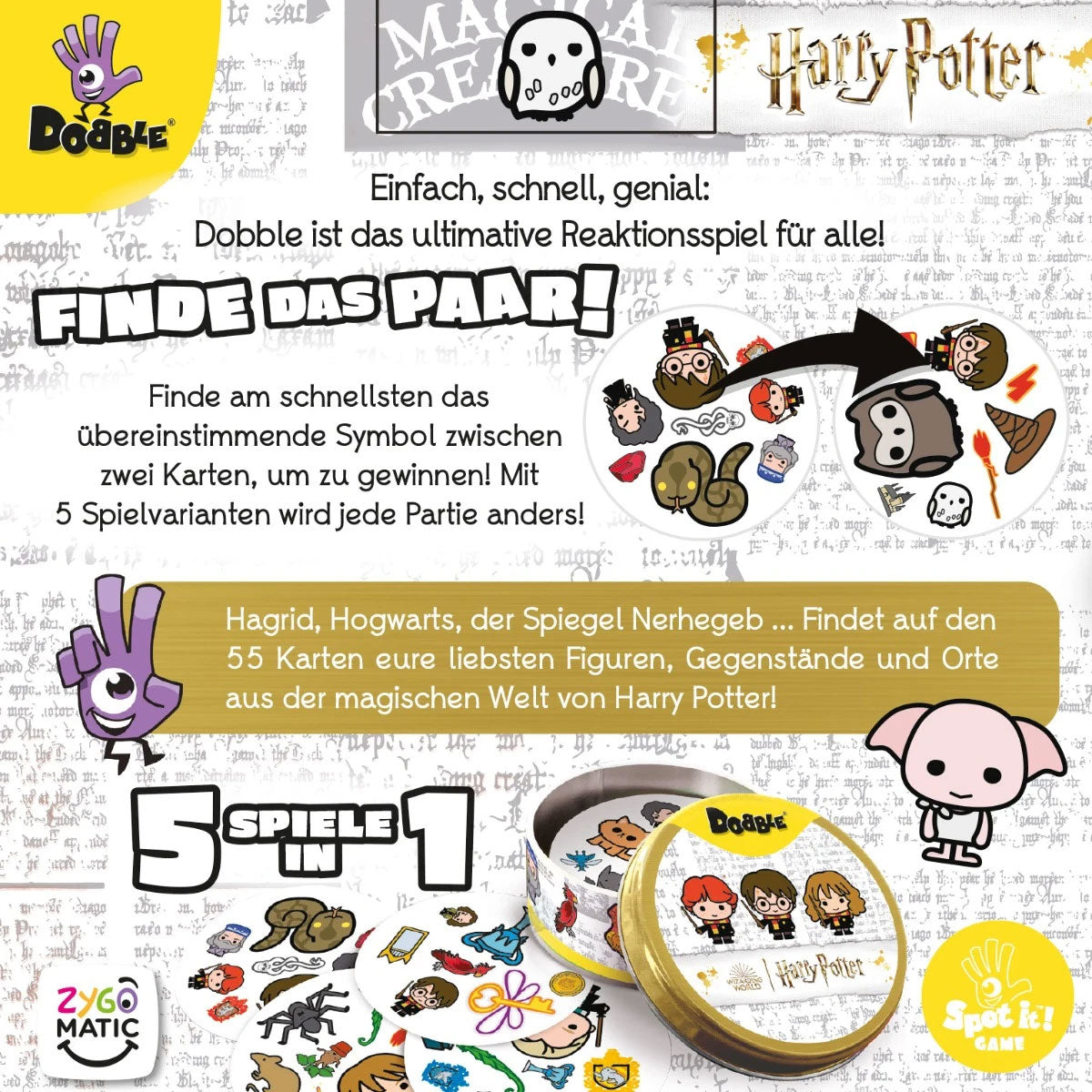 Dobble Harry Potter Rückseite