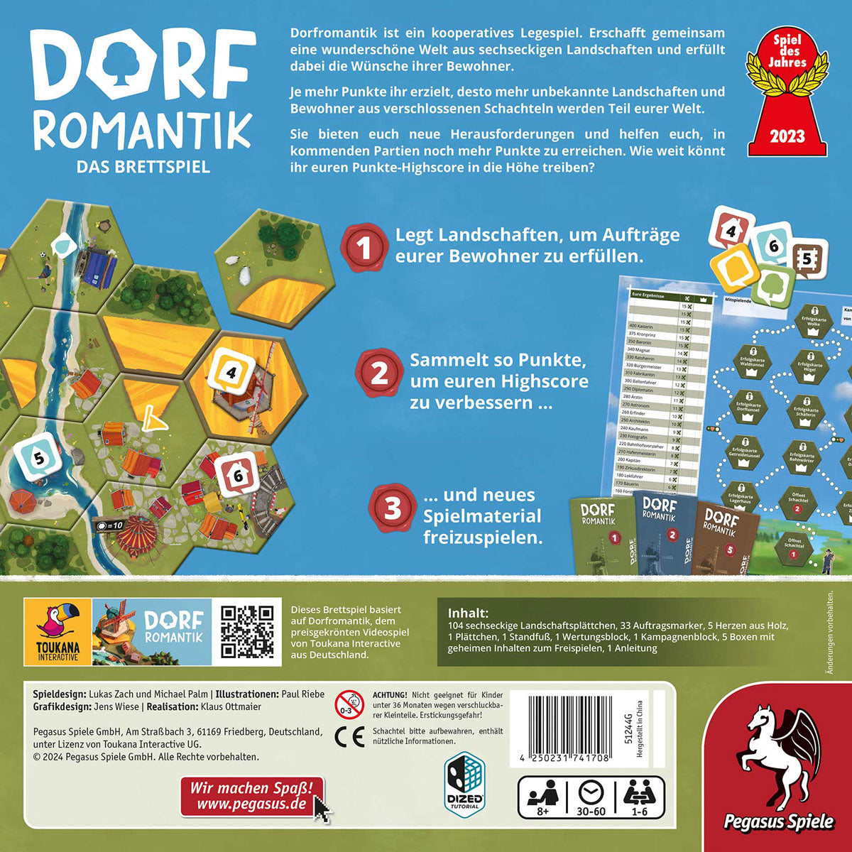 Dorfromantik - Das Brettspiel (Fachhandels-Ausgabe) Rückseite