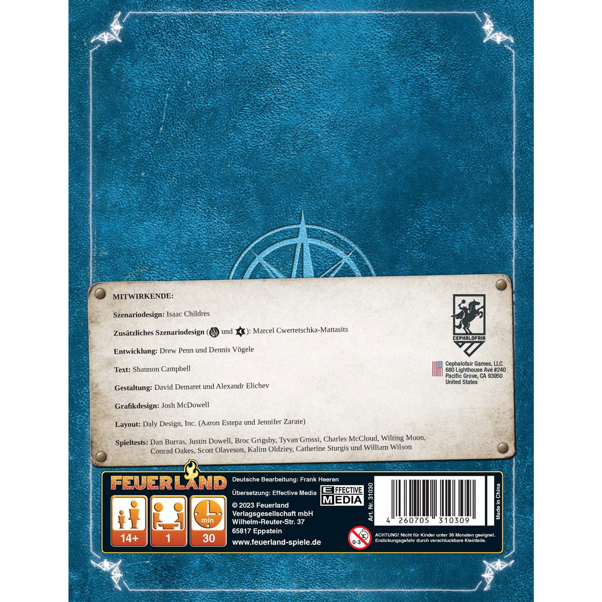 Frosthaven Solo-Szenarien Rückseite