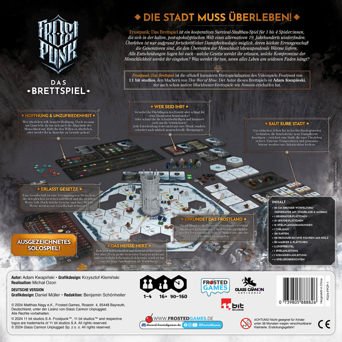 Frostpunk: Das Brettspiel Rückseite