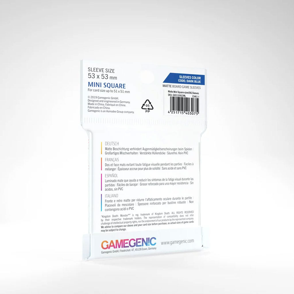 Gamegenic Matte Sleeves: DARK BLUE (53x53mm)