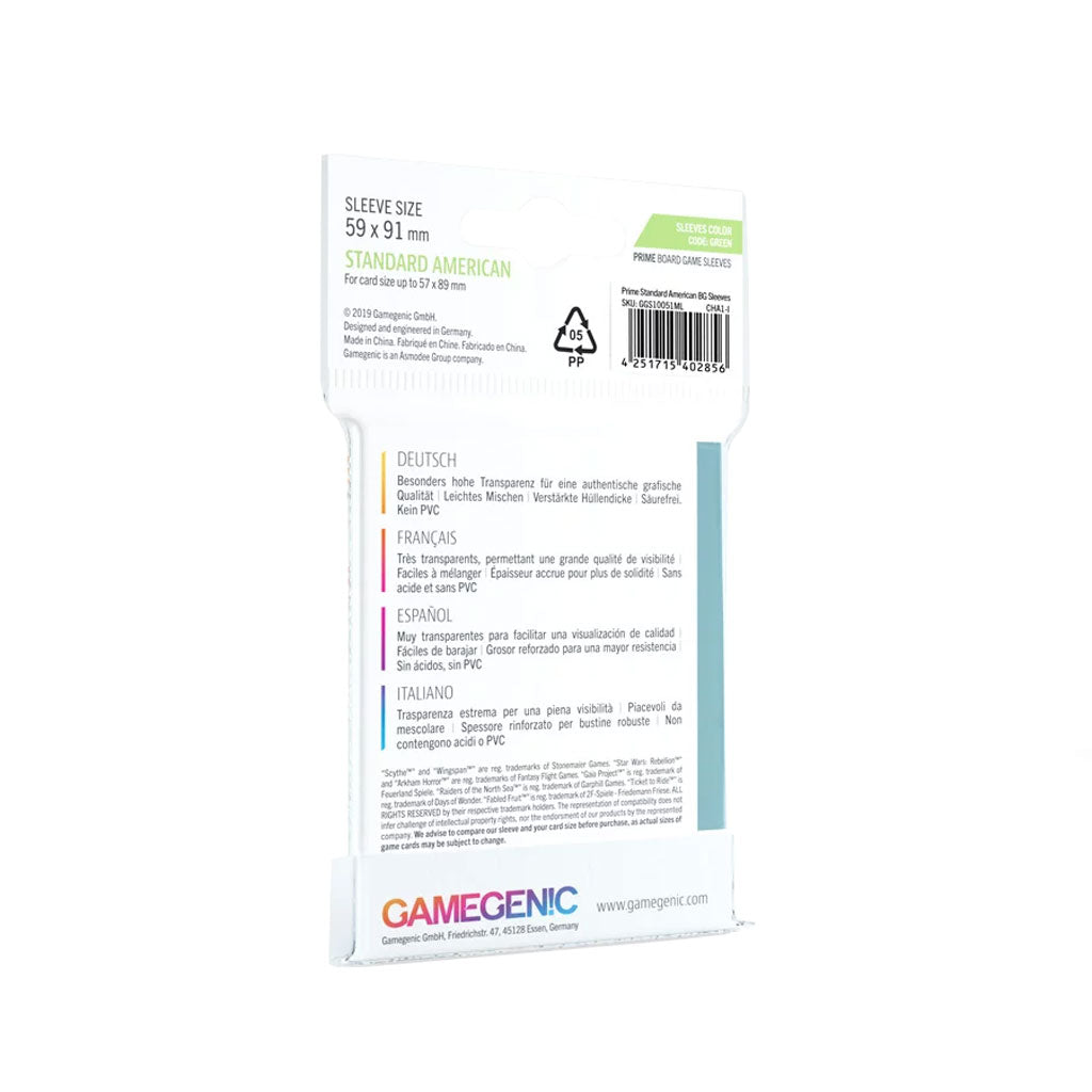 Gamegenic Prime Sleeves: GREEN Rückseite