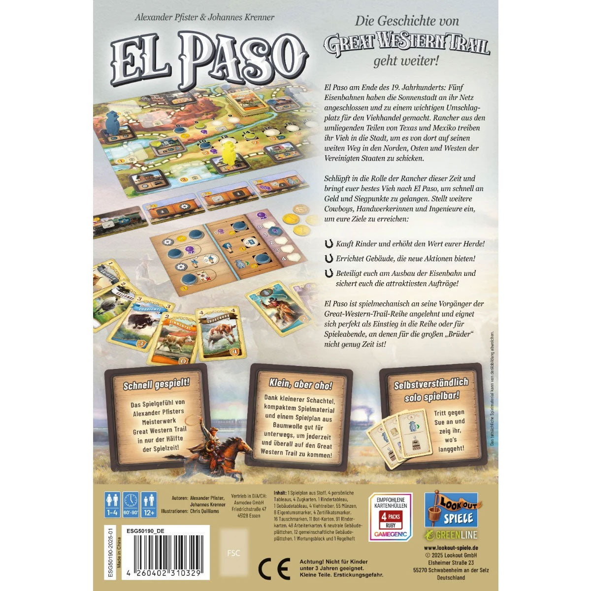Great Western Trail: El Paso Rückseite