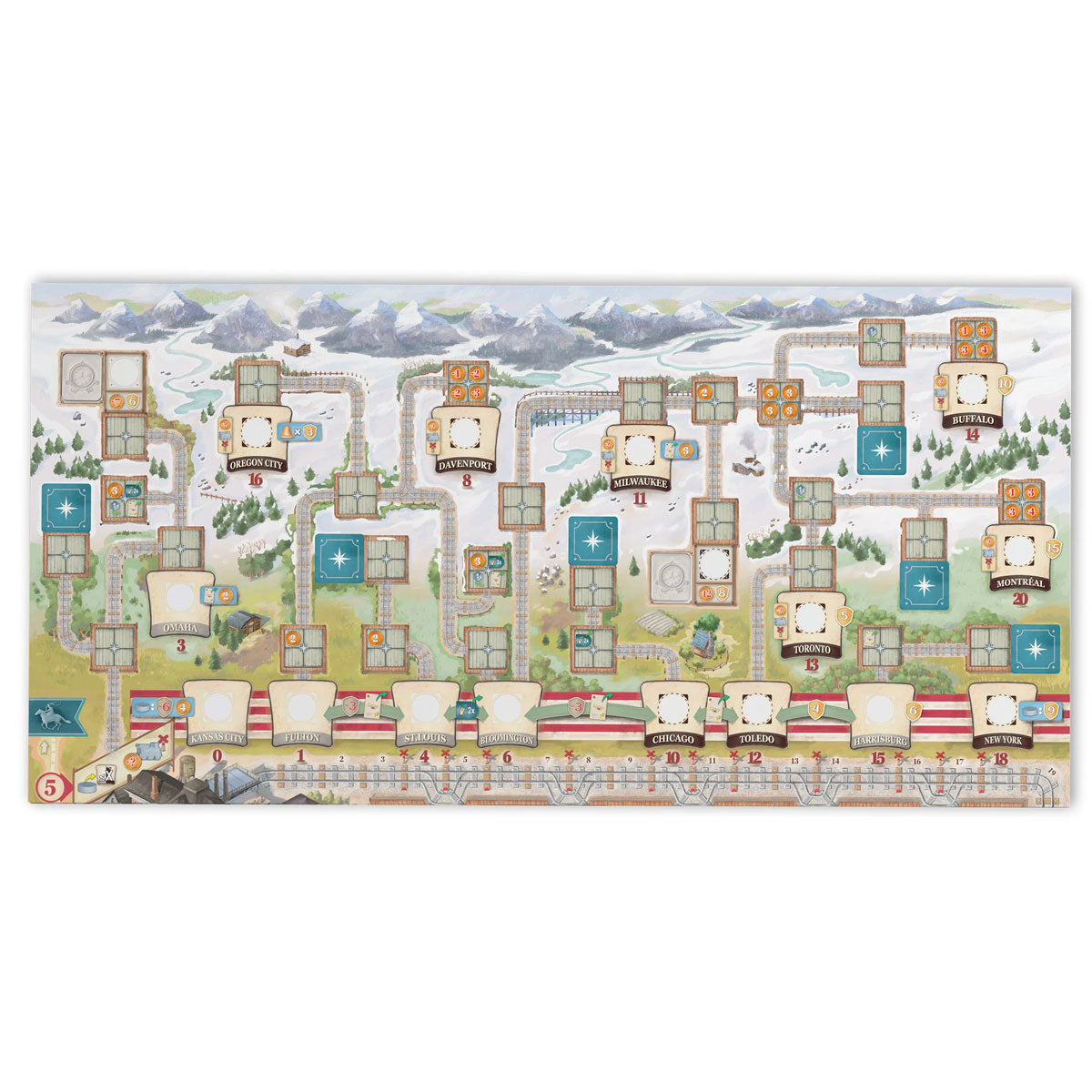 Great Western Trail: Rails to the North Spielplan