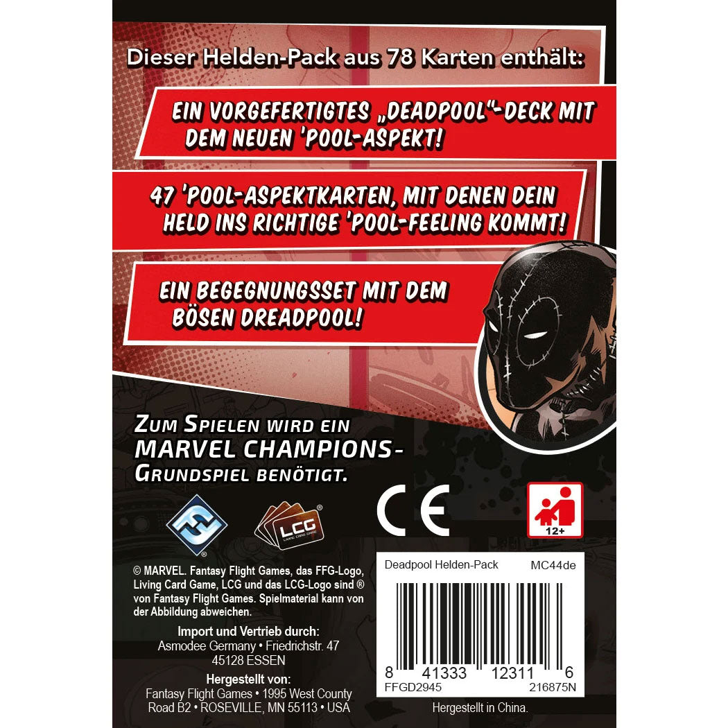 Marvel Champions: Das Kartenspiel - Deadpool Rückseite