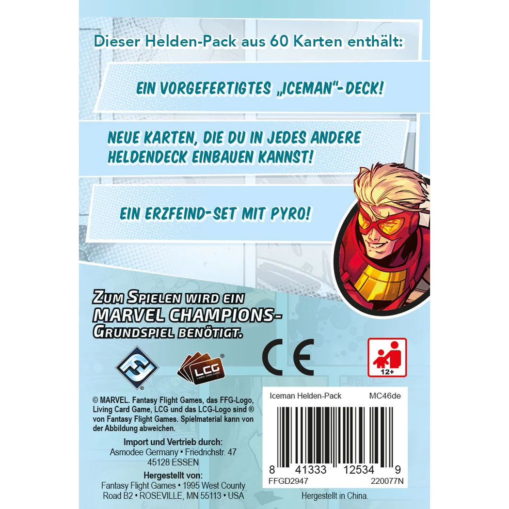 Marvel Champions: Das Kartenspiel - Iceman Rückseite