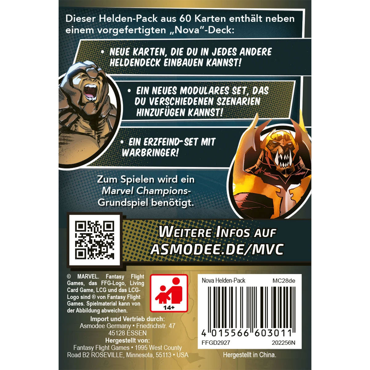 Marvel Champions: Das Kartenspiel - Nova Rückseite
