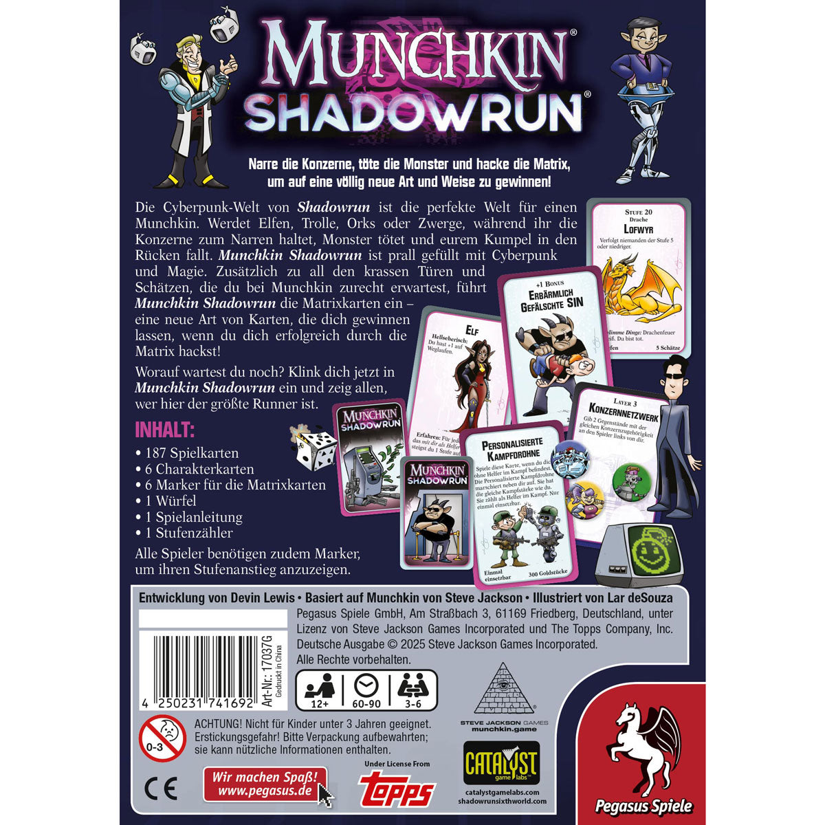 Munchkin Shadowrun Rückseite
