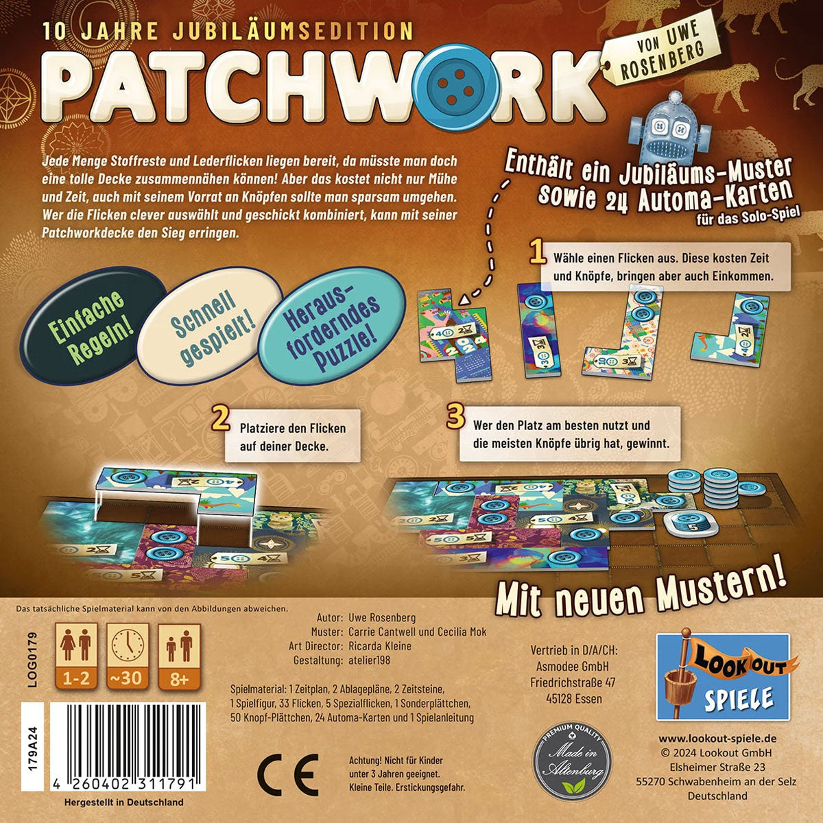 Patchwork: 10 Jahre Jubiläumsedition Rückseite