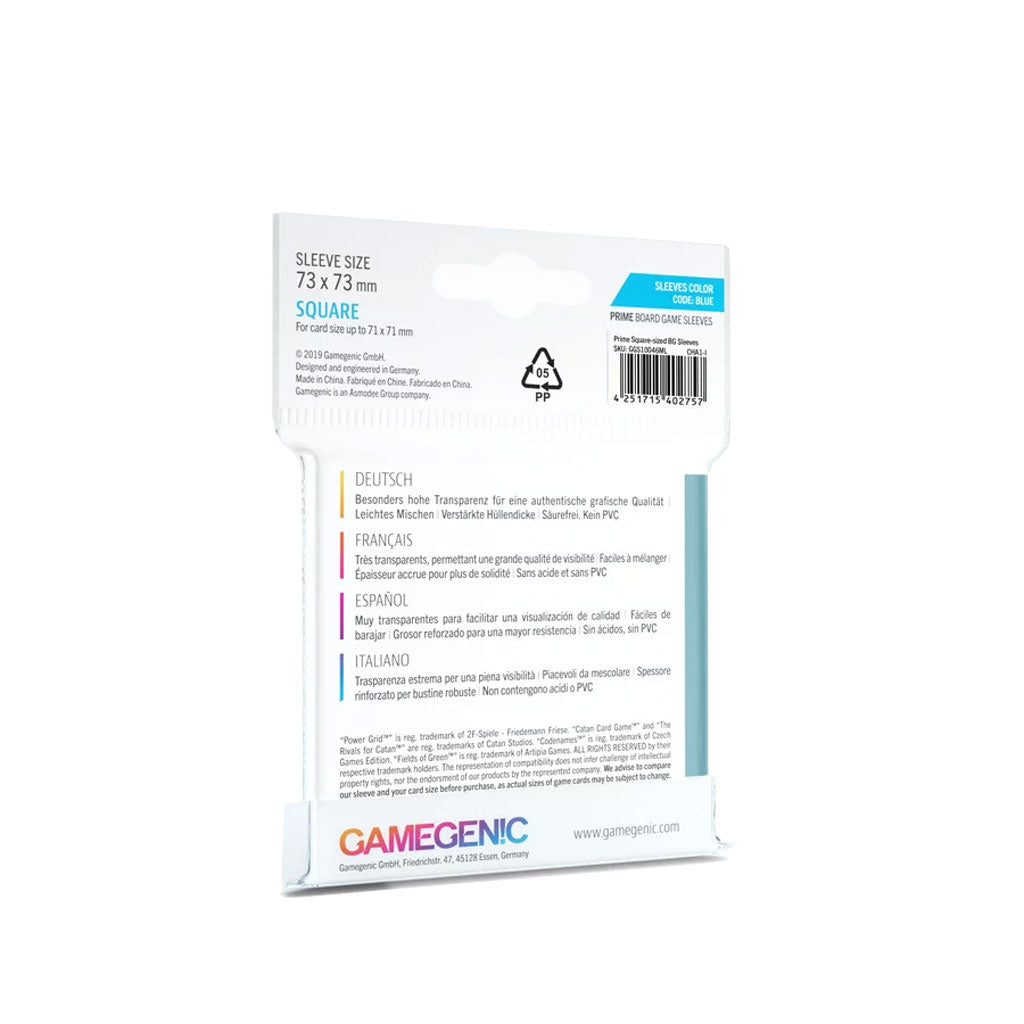 Gamegenic Prime Sleeves: BLUE (73x73mm) Rückseite