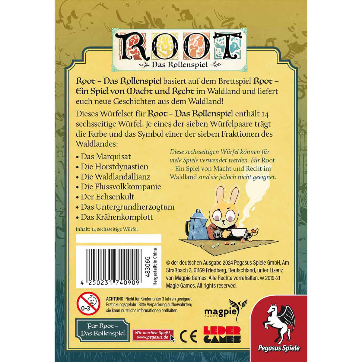 Root - Das Rollenspiel: Würfelset Rückseite