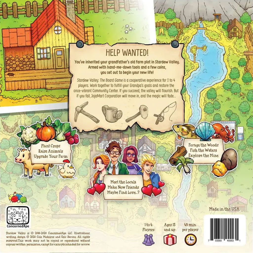 Stardew Valley: The Board Game Rückseite