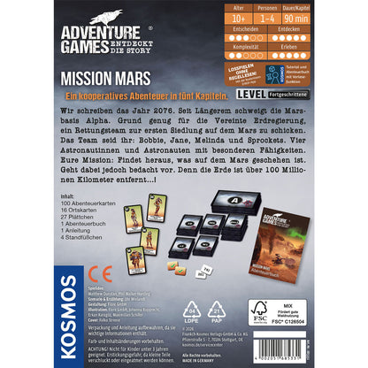Adventure Games - Mission Mars Rückseite