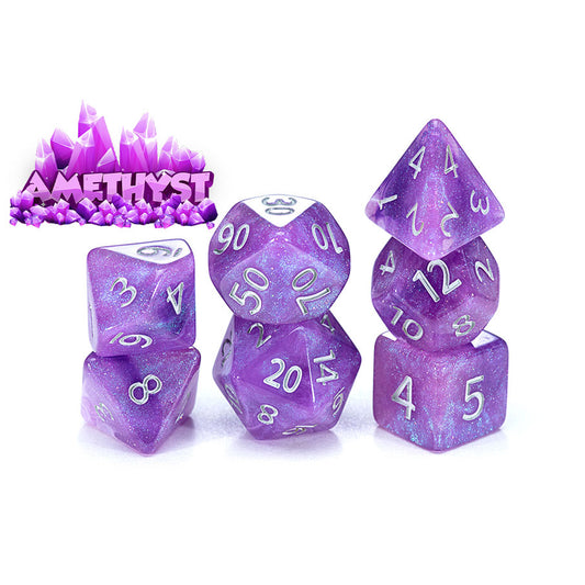 Aether Dice: Amethyst (Premium 7er Würfelset)