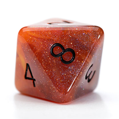 Aether Dice: Fireball (Premium 7er Würfelset)