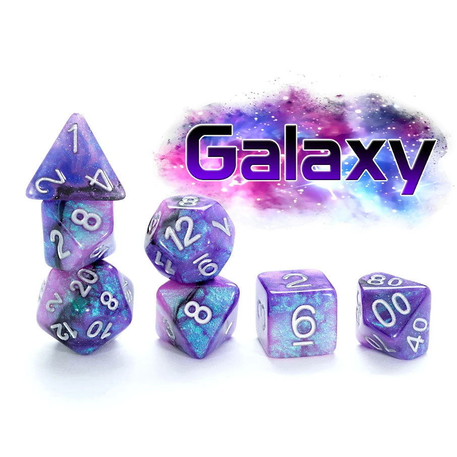 Aether Dice: Galaxy (Premium 7er Würfelset)