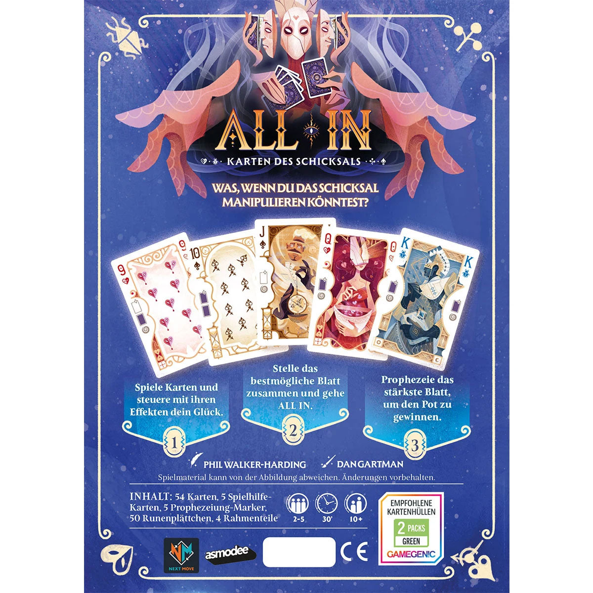 All In: Karten des Schicksals Rückseite