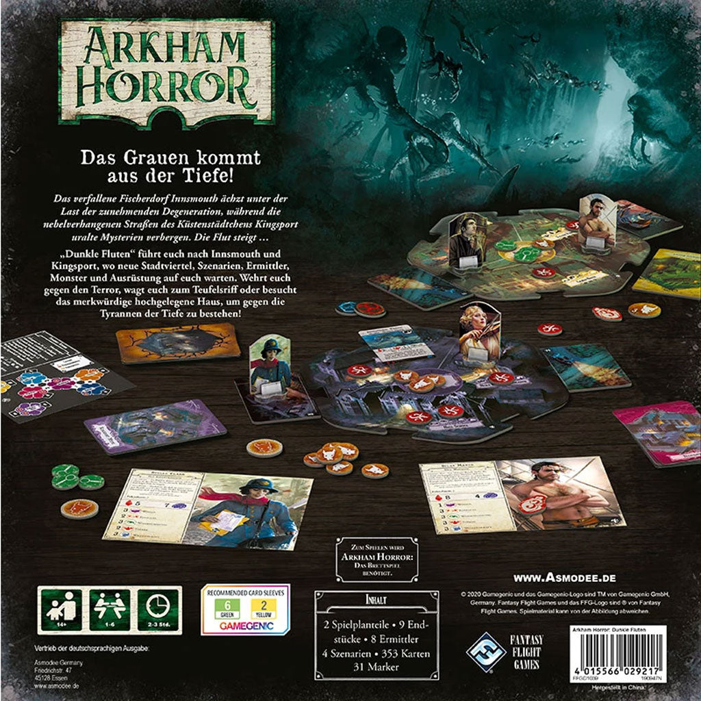 Arkham Horror 3. Edition: Dunkle Fluten Rückseite