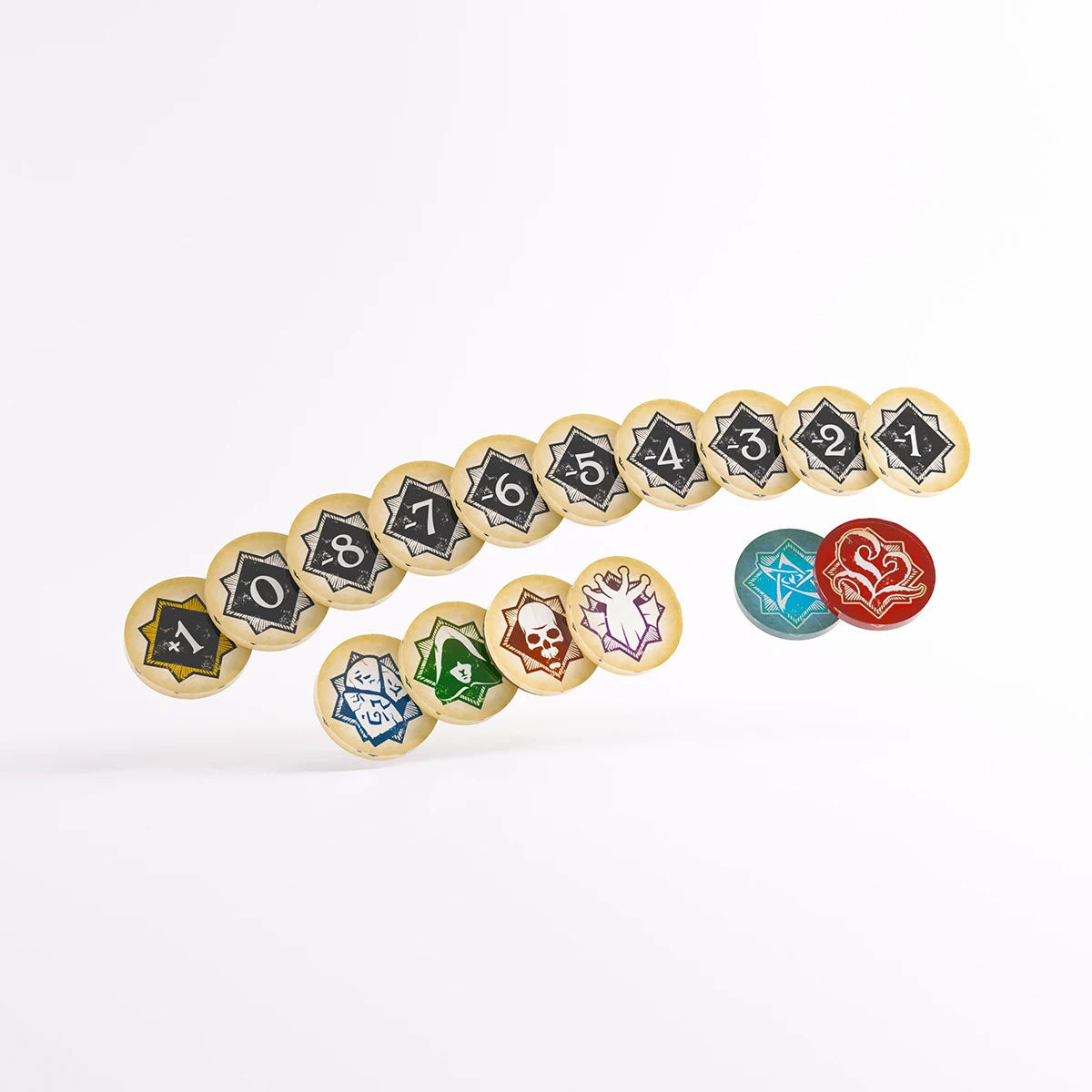 Arkham Horror: Chaos Tokens + Token Bag