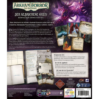 Arkham Horror: Das Kartenspiel – Der gebrochene Kreis (Kampagnen-Erweiterung) Rückseite
