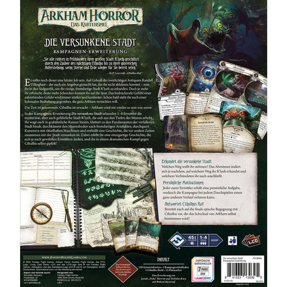 Arkham Horror: Das Kartenspiel – Die Versunkene Stadt (Kampagnen-Erweiterung) Rückseite
