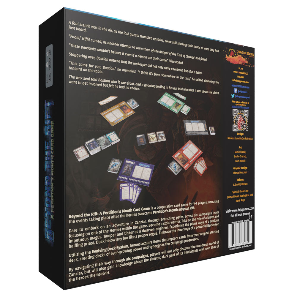 Beyond the Rift: A Perdition's Mouth Card Game Box Rückseite