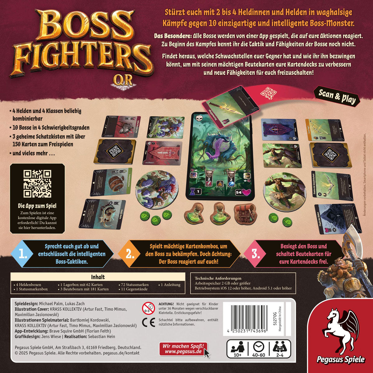 Boss Fighters QR Rückseite