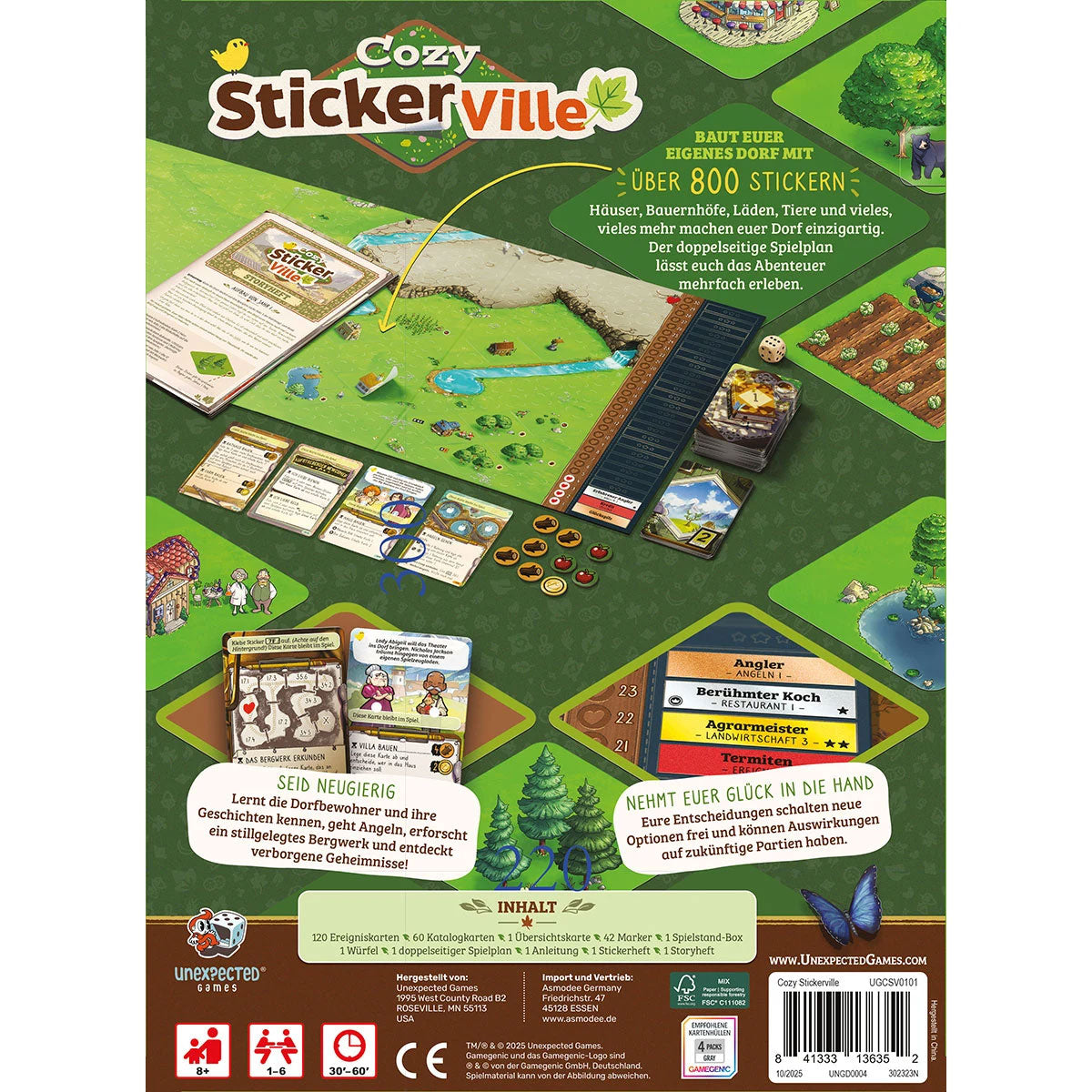 Cozy Stickerville Rückseite