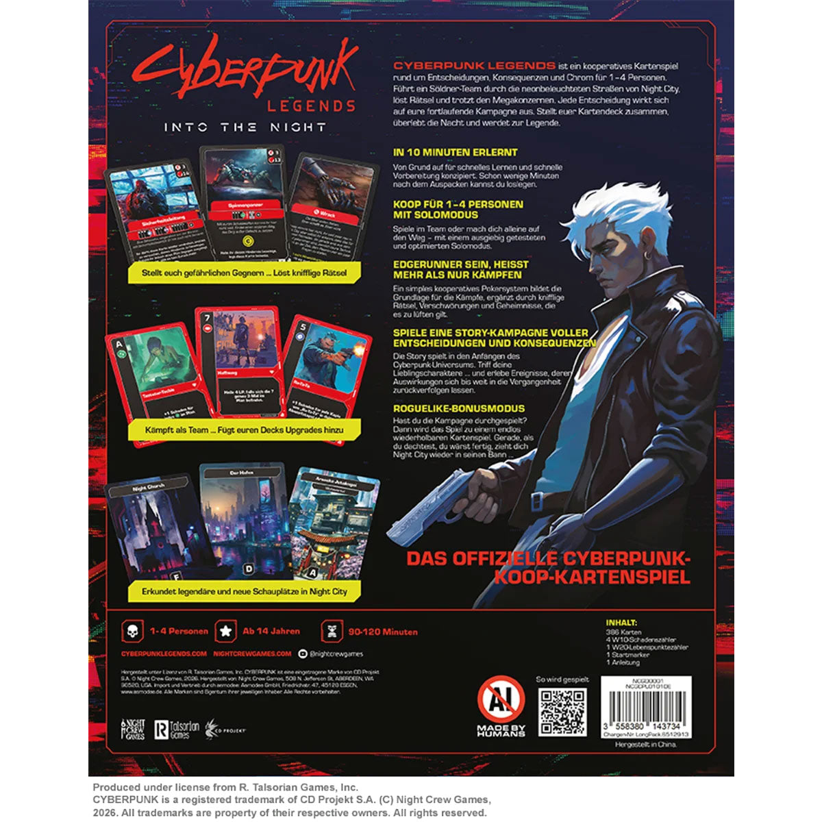Cyberpunk Legends: Into the Night Rückseite