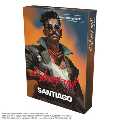 Cyberpunk Legends: Into the Night - Santiago Erweiterungsdeck Box