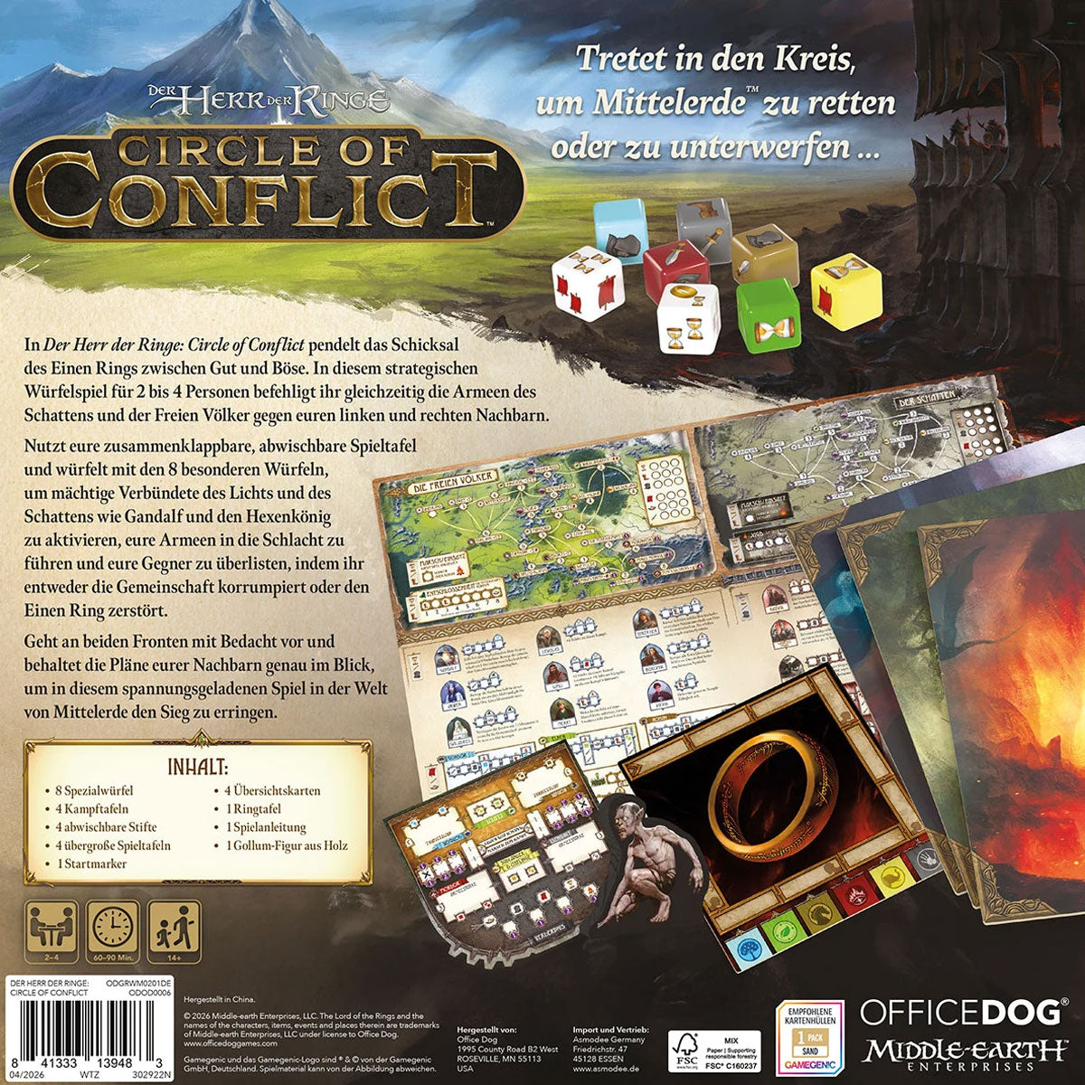 Der Herr der Ringe: Circle of Conflict Rückseite