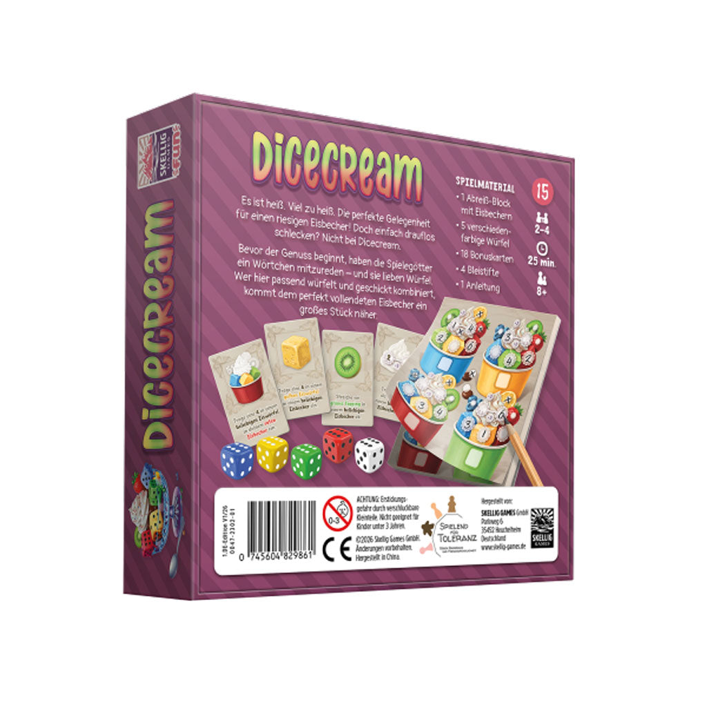 Dicecream Boxrückseite