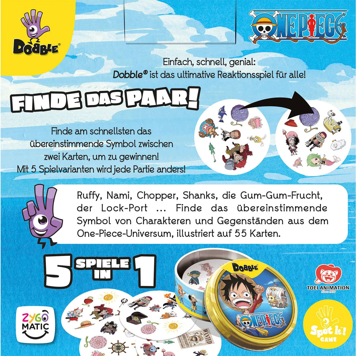 Dobble One Piece Rückseite