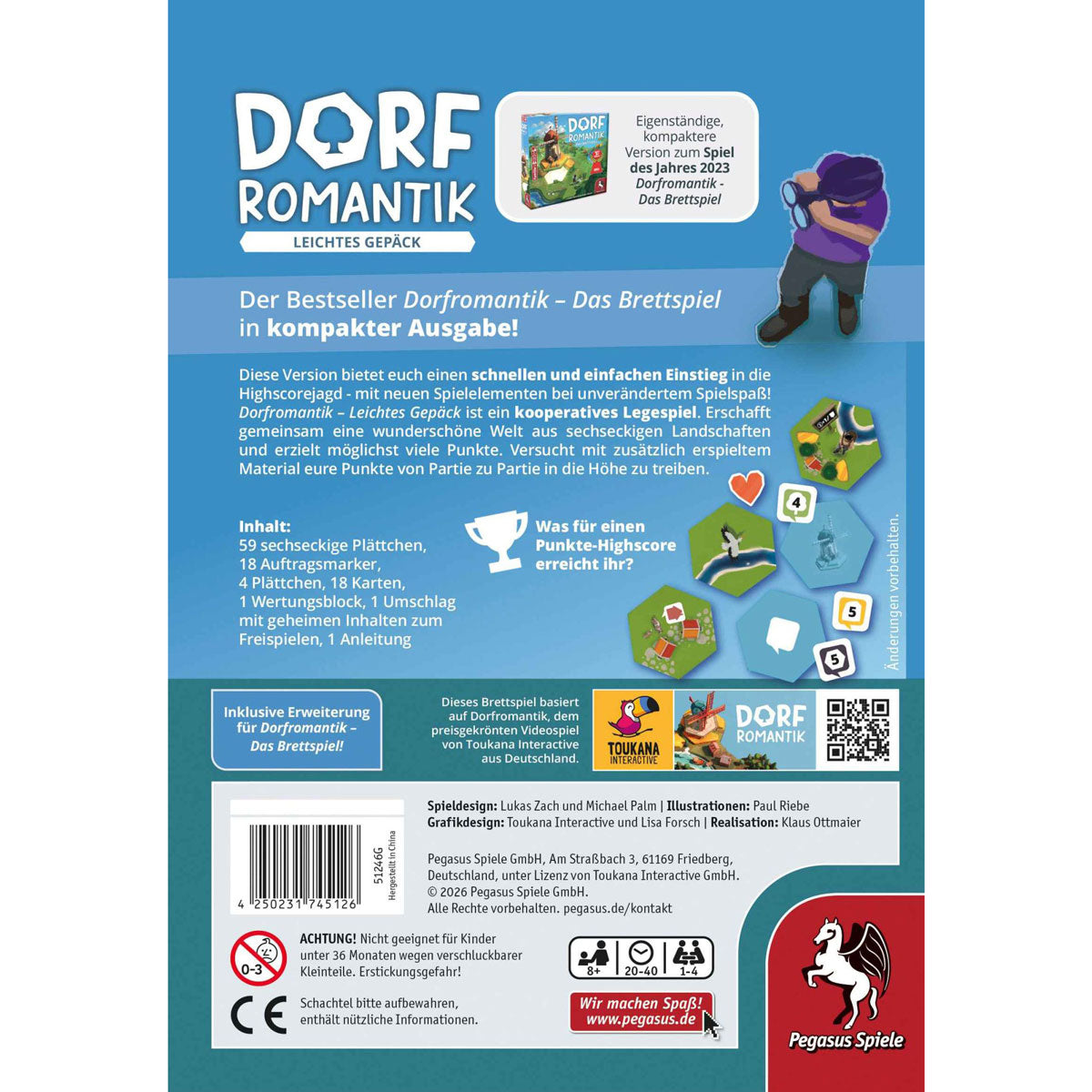 Dorfromantik - Leichtes Gepäck inkl. Mini-Erweiterung Limes Rückseite