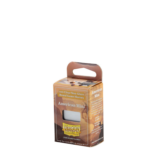 Dragon Shield Board Game Sleeves: American Mini - Clear/Non-Glare