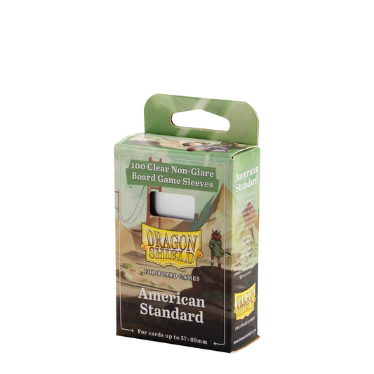 Dragon Shield Board Game Sleeves: American Standard - Clear/Non-Glare