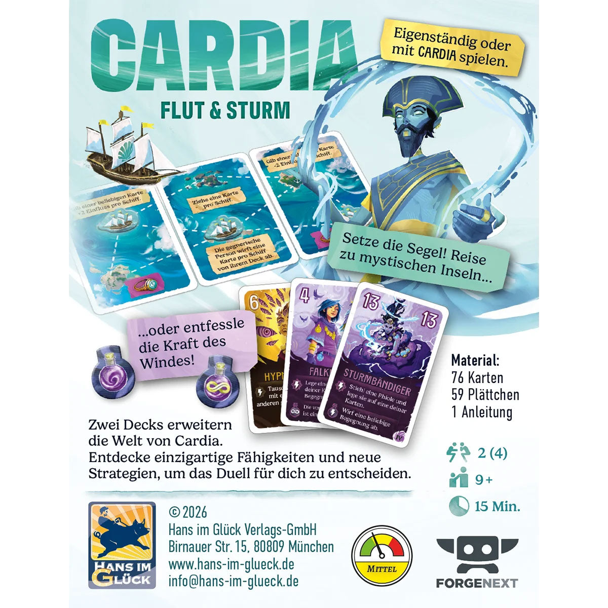 Cardia: Flut & Sturm Rückseite