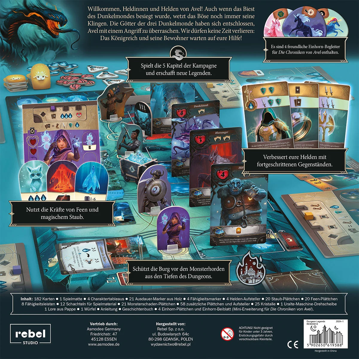 Dungeon Legends Rückseite