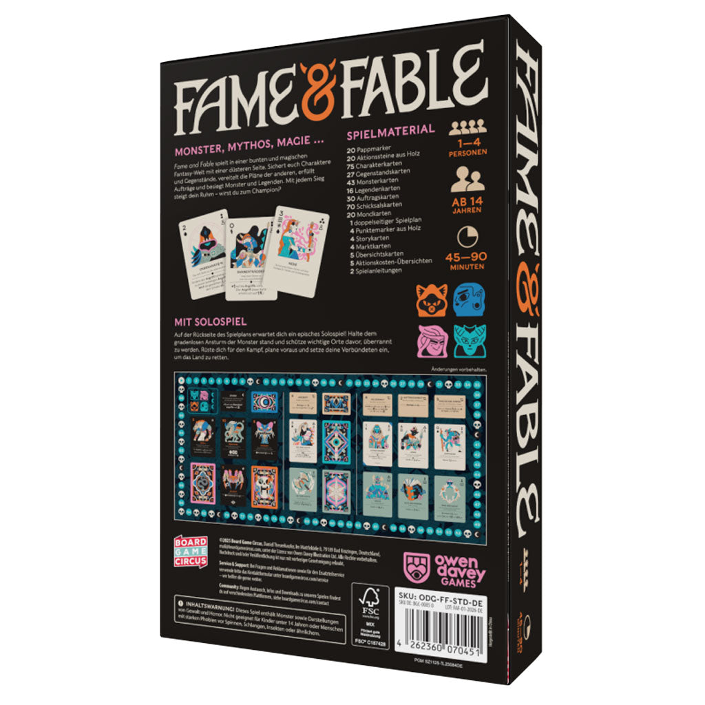 Fame & Fable Rückseite