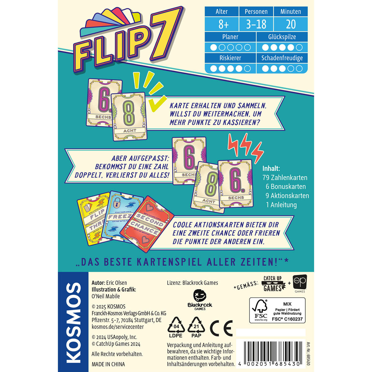 Flip 7 Rückseite