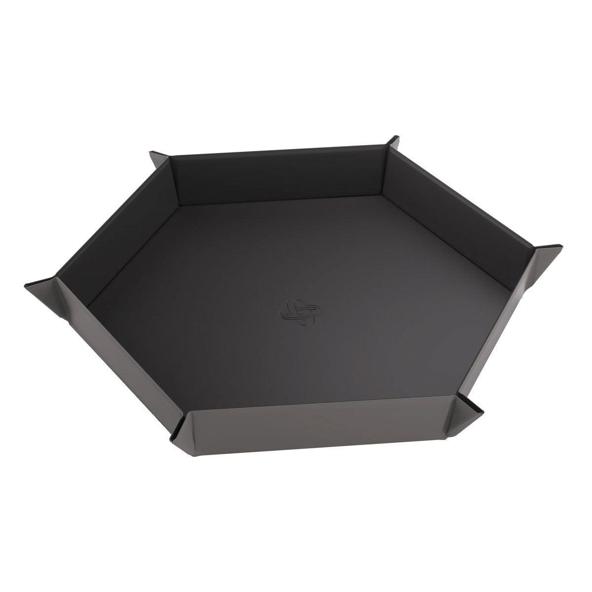 Gamegenic Magnetic Dice Tray Hexagonal in Schwarz/Grau