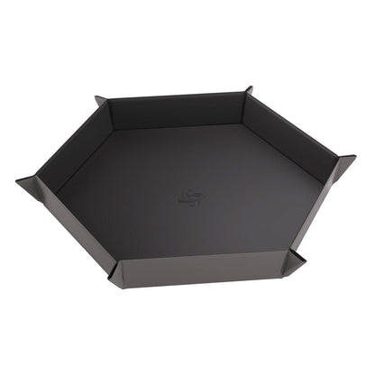 Gamegenic Magnetic Dice Tray Hexagonal in Schwarz/Grau