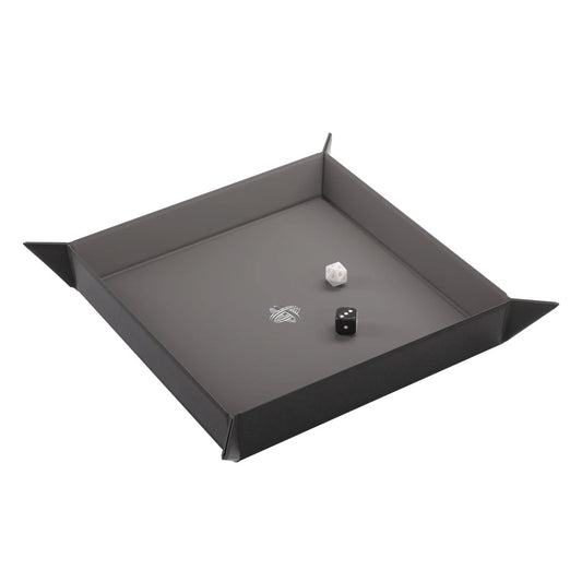 Gamegenic Magnetic Dice Tray Square in Schwarz/Grau