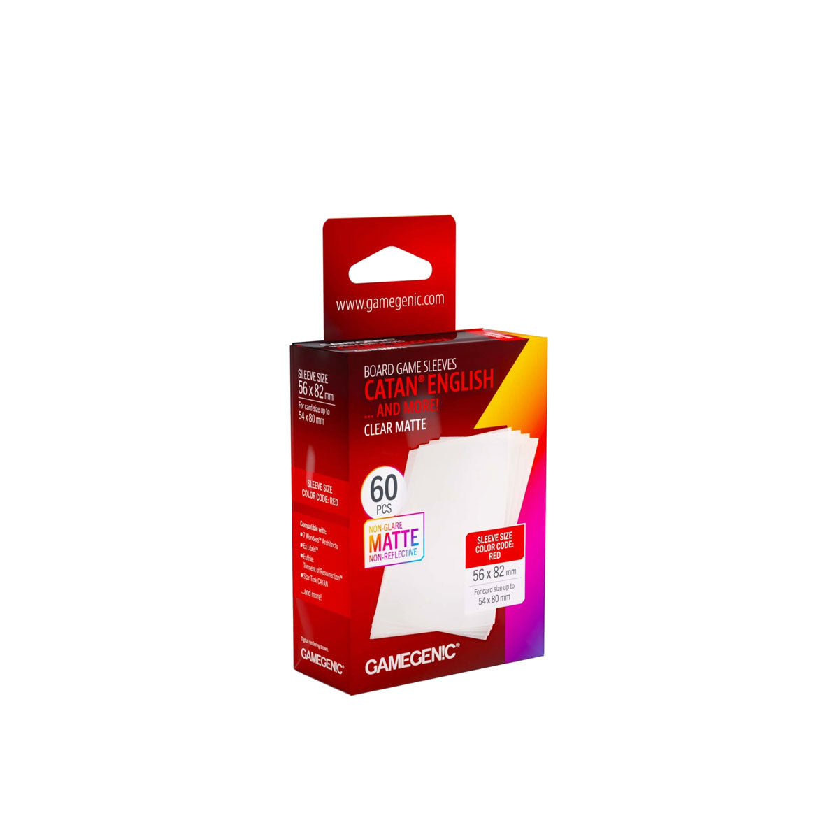 Gamegenic Matte Sleeves: CATAN English (56x82mm)